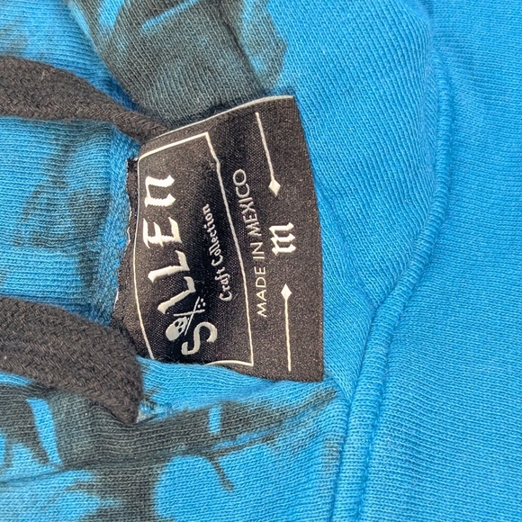 Sullen art hoodie medium skull snake blue black smokey cloudy appearance (p1) - Picture 5 of 9